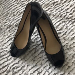 Gorgeous nine west black patent leather heels 8.5